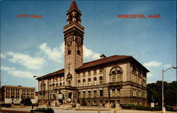 Worcester City Hall Postcard