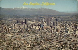 Panoramic View of Los Angeles California Postcard Postcard