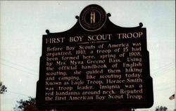 First Boy Scout Troop Historical Marker Postcard