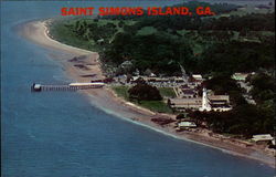 Shopping center, Lighthouse and Recreation Center Postcard