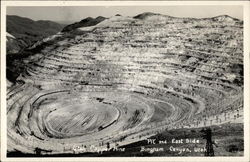 Utah Copper Mine "Pit" and East Side Postcard