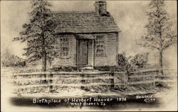 Birthplace of Herbert Hoover 1874 Postcard