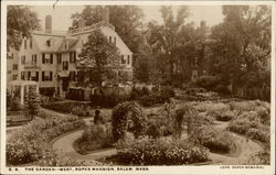 The Garden - West, Ropes Mansion Postcard