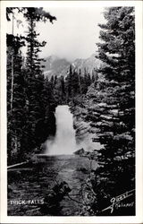 Trick Falls Glacier National Park, MT Postcard Postcard