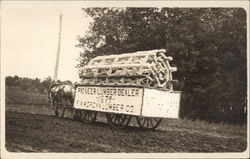 1915 Old Settlers Parade F.A. Morgan Lumber Co. float Tyndall, SD Events Postcard Postcard