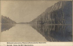 McDonald Lake looking westward, Indian Reservation Postcard