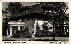 Charlie Johnson Home Johnson City, NY Postcard Postcard