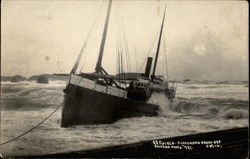 S.S. Fifield - Aground on Bando Bar Postcard