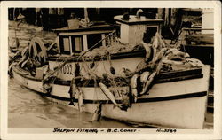 Salmon Fishing British Columbia Canada Postcard Postcard