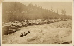 Shotting Whitehorse Rapids in a canoe Postcard