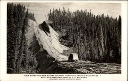 View along the new Alaska Highway through Canada's wilderness Postcard