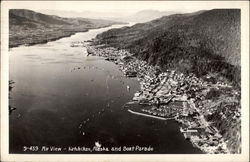 Airview, Boat Parade Ketchikan, AK Postcard Postcard