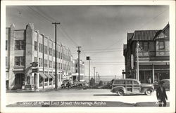 Corner of 4th and East Street Anchorage, AK Postcard Postcard