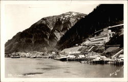 View of Town and Harbor Postcard