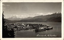 Aerial view Seward, AK Postcard Postcard