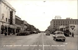 G Avenue looking South toward old Mexico Postcard