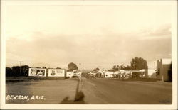 Looking down main street Benson, AZ Postcard Postcard