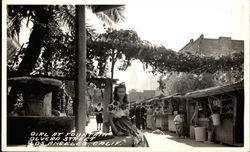 Girl at Fountain Los Angeles, CA Postcard Postcard