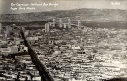 Oakland Bay Bridge from Twin Peaks Postcard