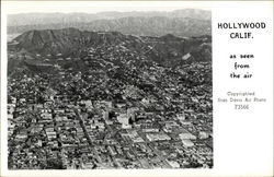 Hollywood Calif. as seen from the air California Postcard Postcard