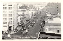 Hollywood Blvd. at Highland Ave California Postcard Postcard