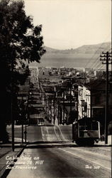 Cable Cars on Fillmore St. Hill Postcard