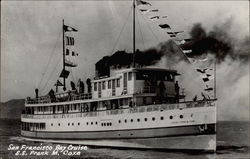 San Francisco Bay Cruise, S.S. Frank M. Coxe Postcard