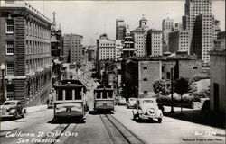 California St. Cable Cars Postcard