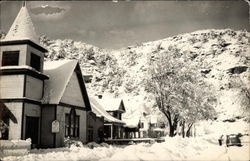 Snowy homes Postcard