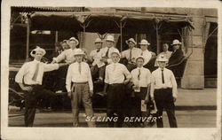 Men touring Denver Colorado Postcard Postcard