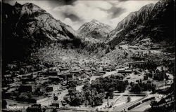 Panorama of Ouray, Mt. Abraham in the distance Colorado Postcard Postcard