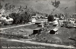 Scene at Crede, Colo - on the Upper Rio Grande River Creede, CO Postcard Postcard