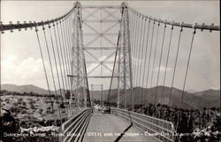 Suspension Bridge - Royal Gorge -1053 Ft. over the stream Cañon City, CO Postcard Postcard