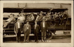 Tourists in touring car Denver, CO Postcard Postcard