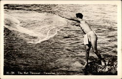 Net Thrower Hawaii Postcard Postcard