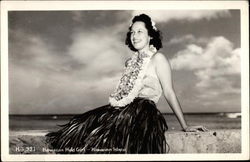 Hawaiian Hula Girl Postcard Postcard