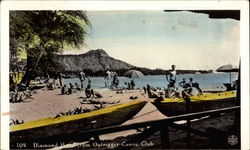 Diamond Head from Outrigger Canoe Club, Tinted Honolulu, HI Postcard Postcard