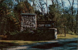 Camp Entrance, Camp Kern, Dayton YMCA Ohio Postcard Postcard