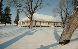 View of the Restored 'Big House' in Wintertime Postcard