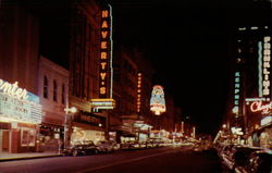 Main Street at Night Postcard