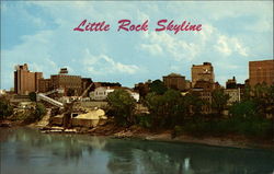 Little Rock Skyline and Arkansas River Postcard