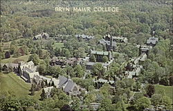 Aerial View of Bryn Mawr College Pennsylvania Postcard Postcard