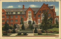 Sarah Williams Dormitory, Michigan State College Postcard