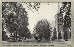 Methodist Church and Monticello Street Postcard