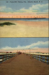 Triple-ESS Fishing Pier Atlantic Beach, NC Postcard Postcard