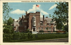 Administration Building, the Marsh Foundation School Postcard