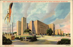 Varied Industries, Electrical and Communiications Building at Texas Centenniel Exposition Postcard