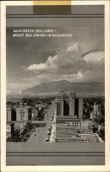 Washington Boulevard - Mount Ben Lomond in background Postcard