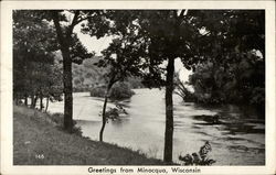 Greetings - View of River Postcard