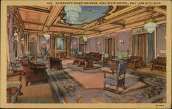 Governor's Reception Room, Utah State Capitol Salt Lake City, UT Postcard Postcard